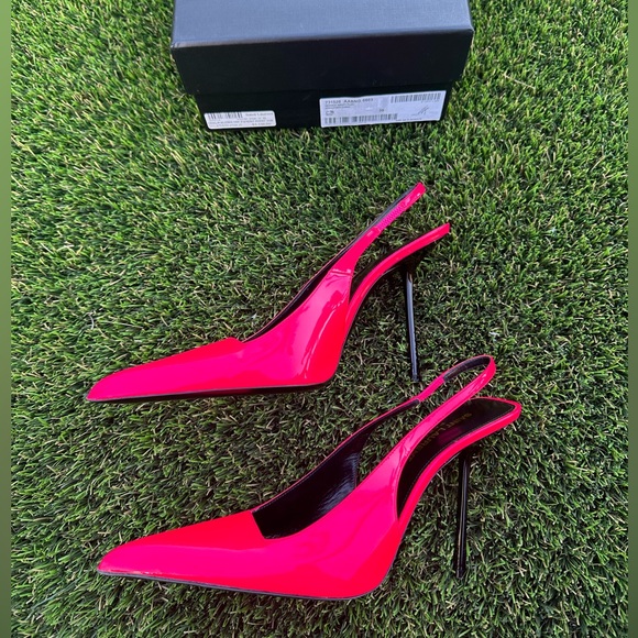 YSL Patent Calfskin Paloma 105 Slingback Pumps Size 39 - Picture 2 of 7